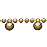 Catena a Palline Diamantate Satellite Semilavorati in Oro e Argento per Gioielli